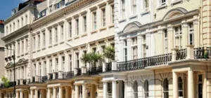 photo of a terrace of upscale houses