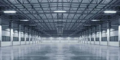 interior photo of a large industrial warehouse